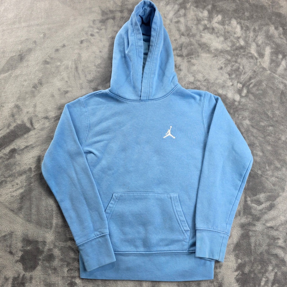 Jordan Hoodie‎ Boys Small Blue Jumpman Logo Fleece Pullover Sweatshirt